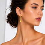 Sterling Silver Star Huggie Earrings, 18K Gold Finish
